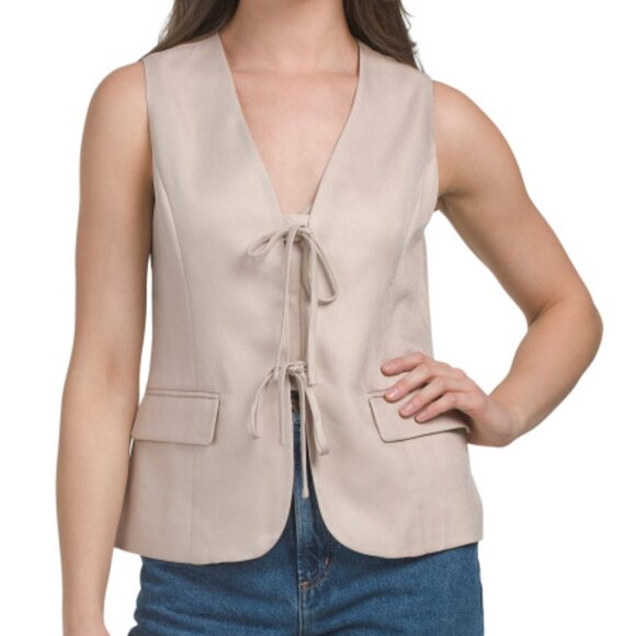 FRENCH CONNECTION Tie Front Bow Vest - Picture 5 of 5